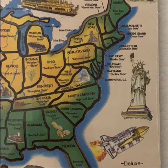 Sealed large 48 piece USA States Floor Puzzle Kids - Picture 2 of 4